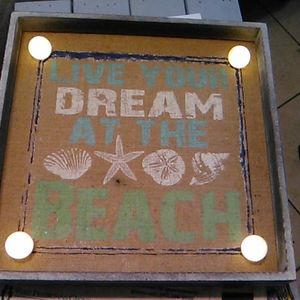 Lighted Beach Sign